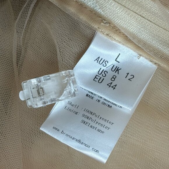 🆕 BRONX & BANCO 🧿 NWOT Sabrina White Bridal Midi Dress, Sz L / US 8 - Picture 13 of 16